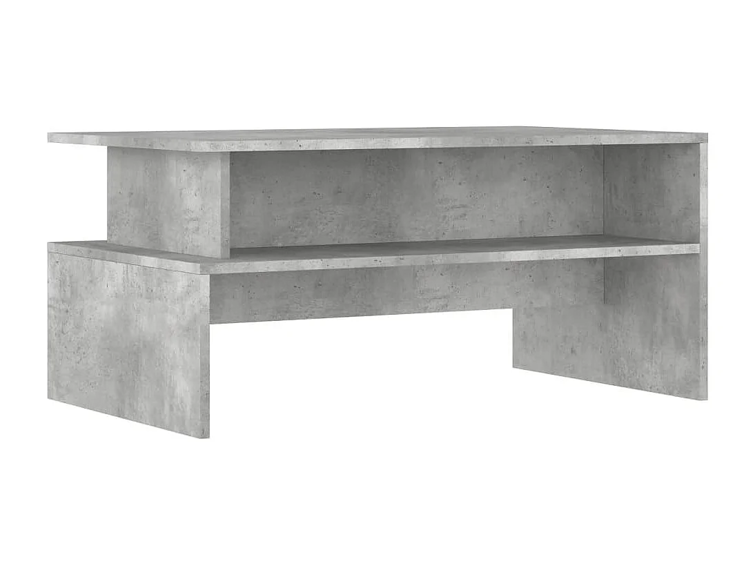 Table basse gris béton 90x55x42,5 cm bois d'ingénierie