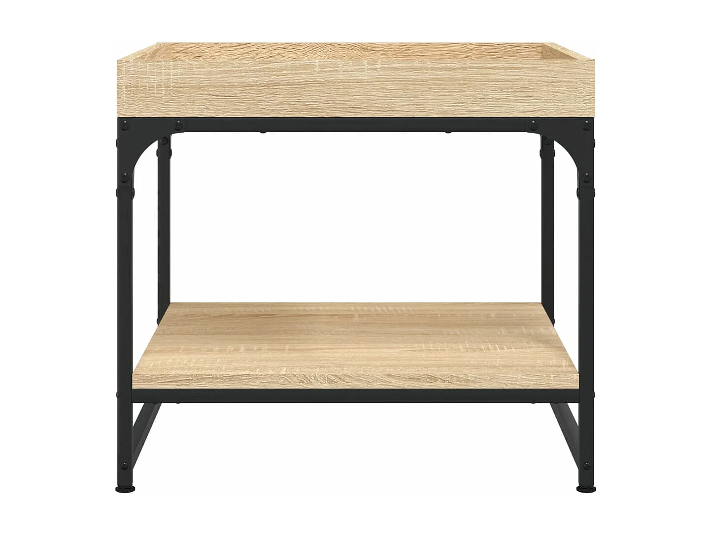 Mesa de centro madera ingeniería roble Sonoma 49,5x49,5x45 cm