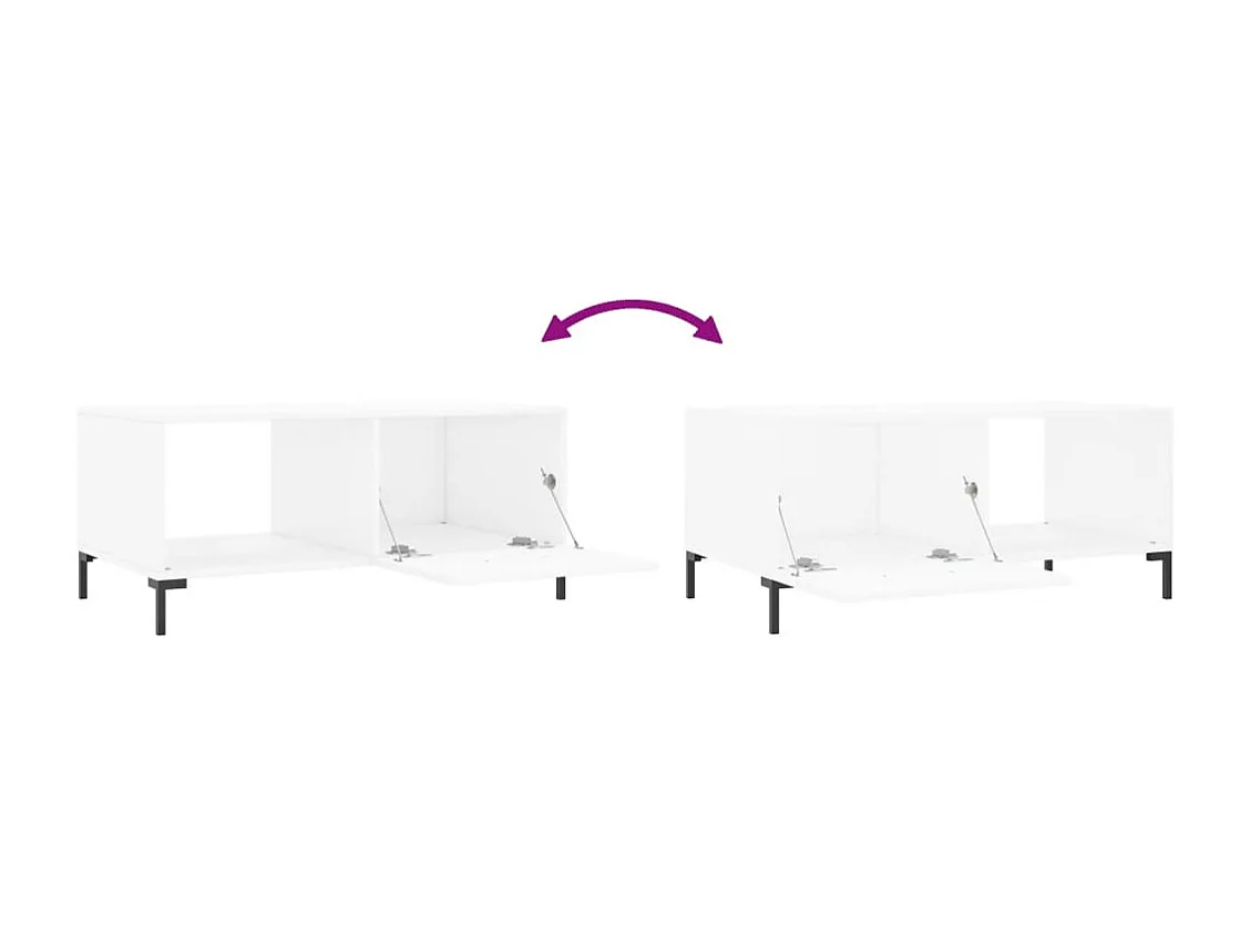 Couchtisch Weiß 90x50x40 cm Holzwerkstoff