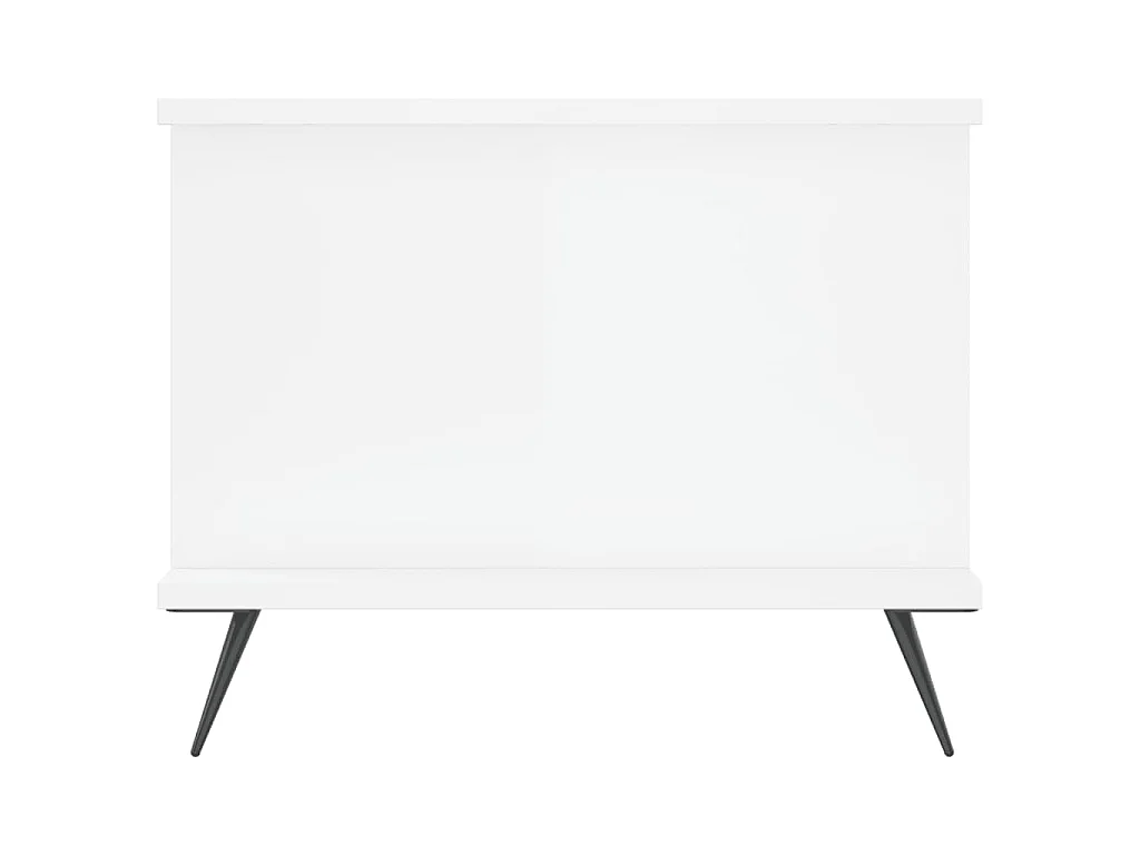Table basse Blanc brillant 90x50x40 cm Bois d'ingénierie