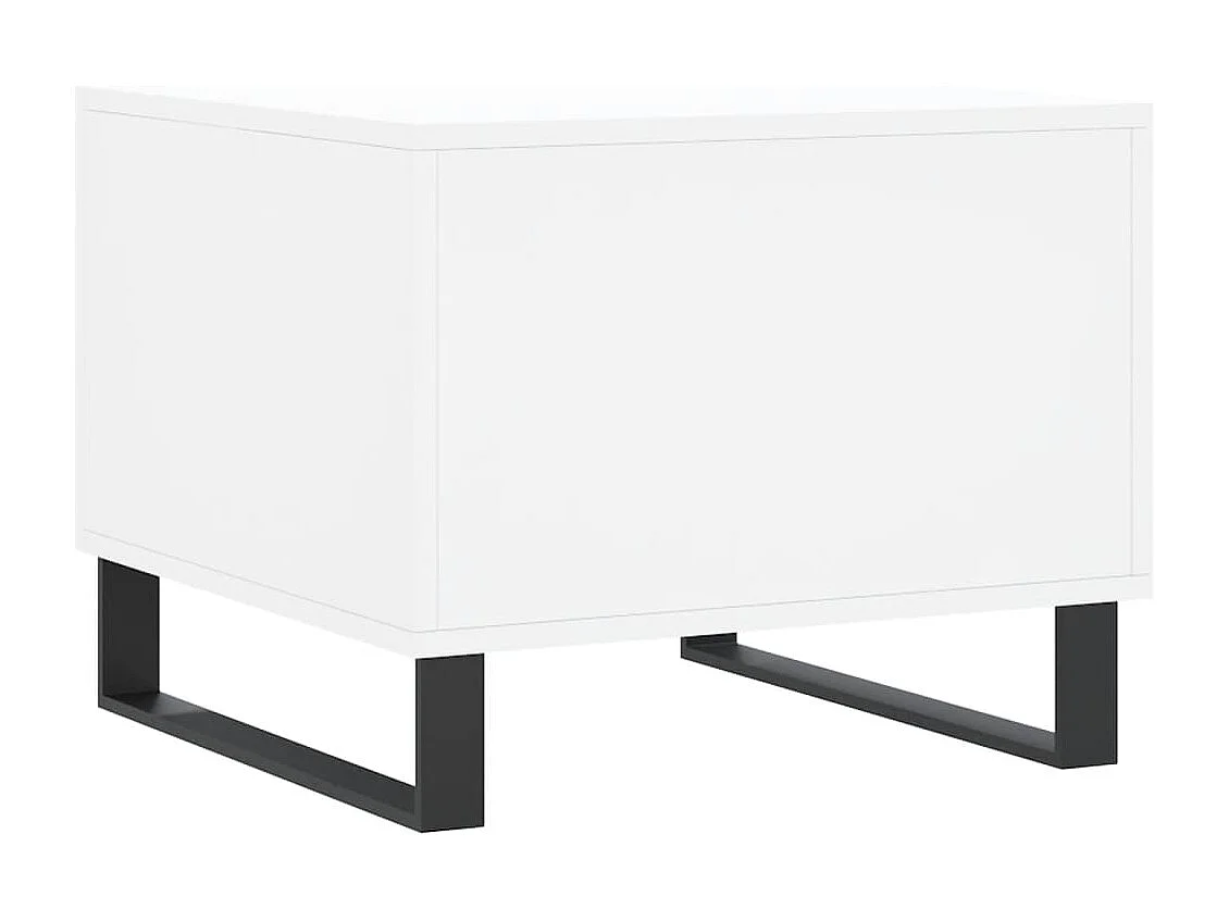 Table basse blanc 50x50x40 cm bois d'ingénierie