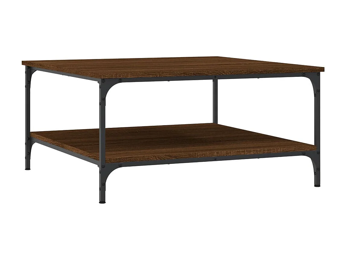 Couchtisch Braun Eichen-Optik 80x80x40 cm Holzwerkstoff