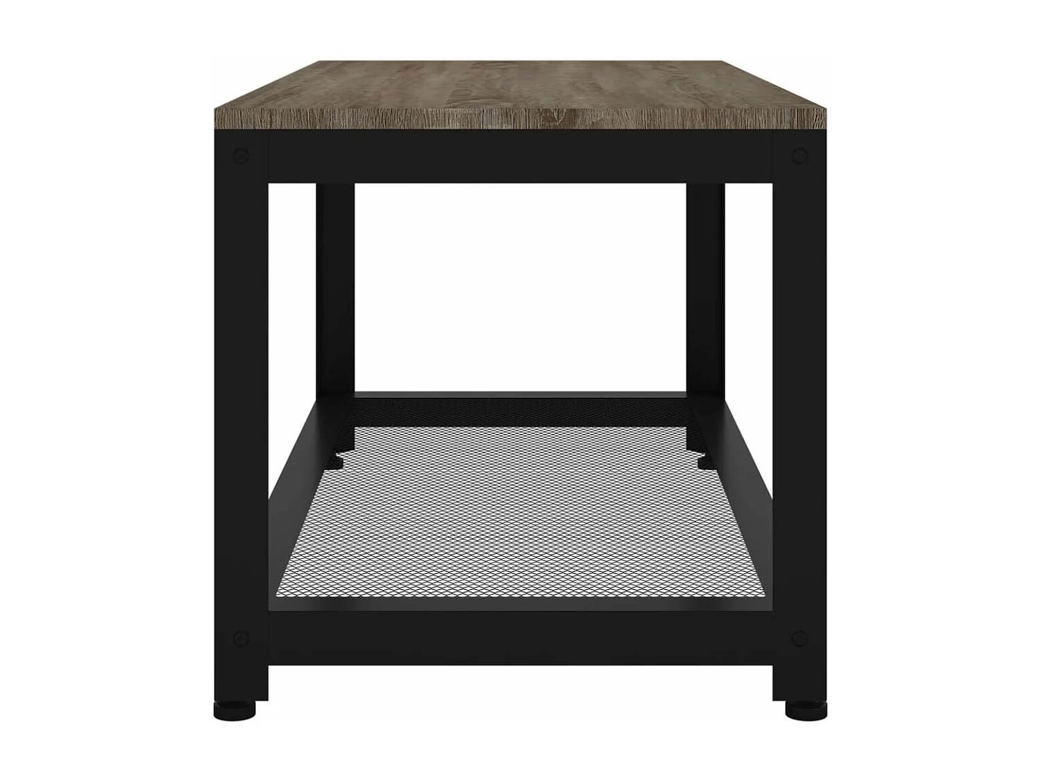 Couchtisch Grau und Schwarz 90x45x45 cm MDF und Eisen