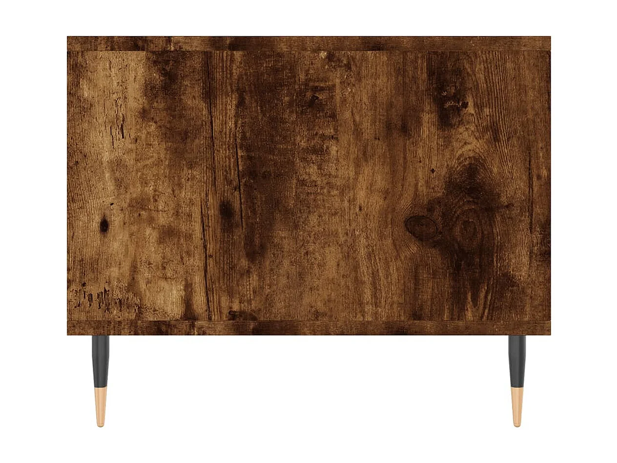 Table basse chêne fumé 102x50x40 cm bois d'ingénierie