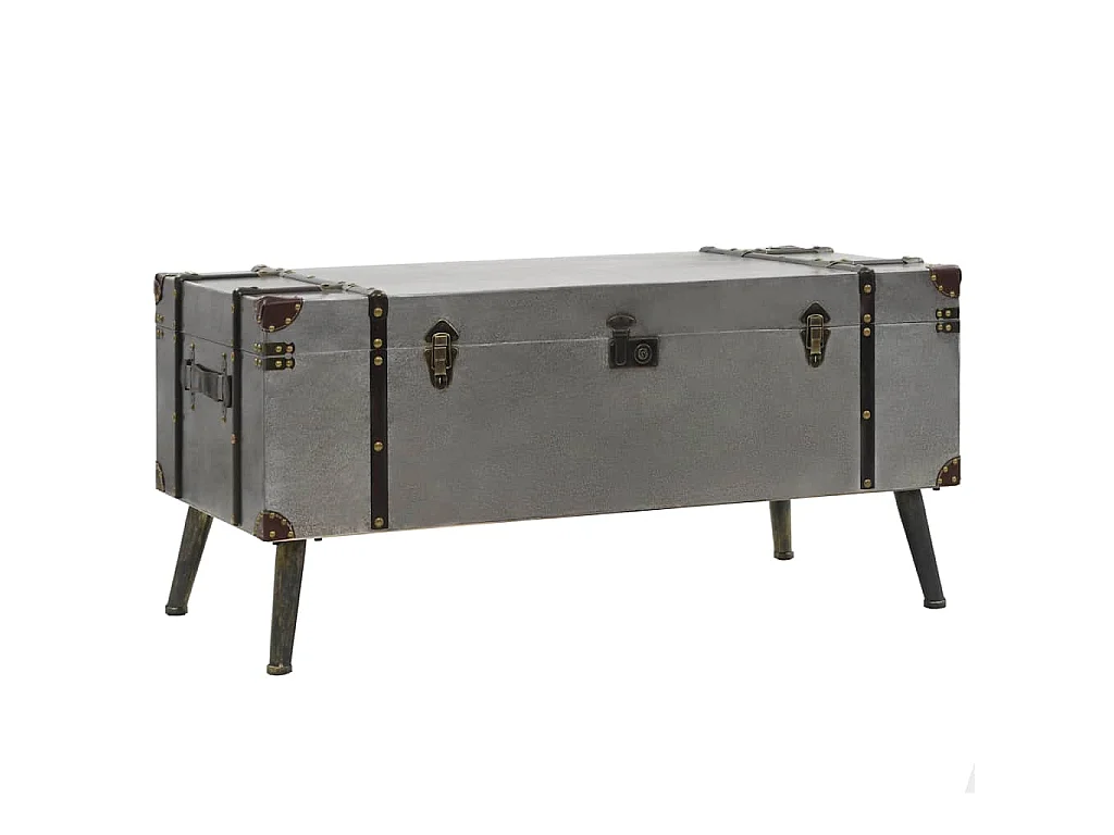 Couchtisch MDF und Aluminium 102x51x47,5 cm
