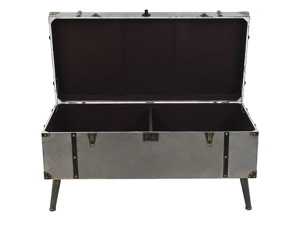 Couchtisch MDF und Aluminium 102x51x47,5 cm