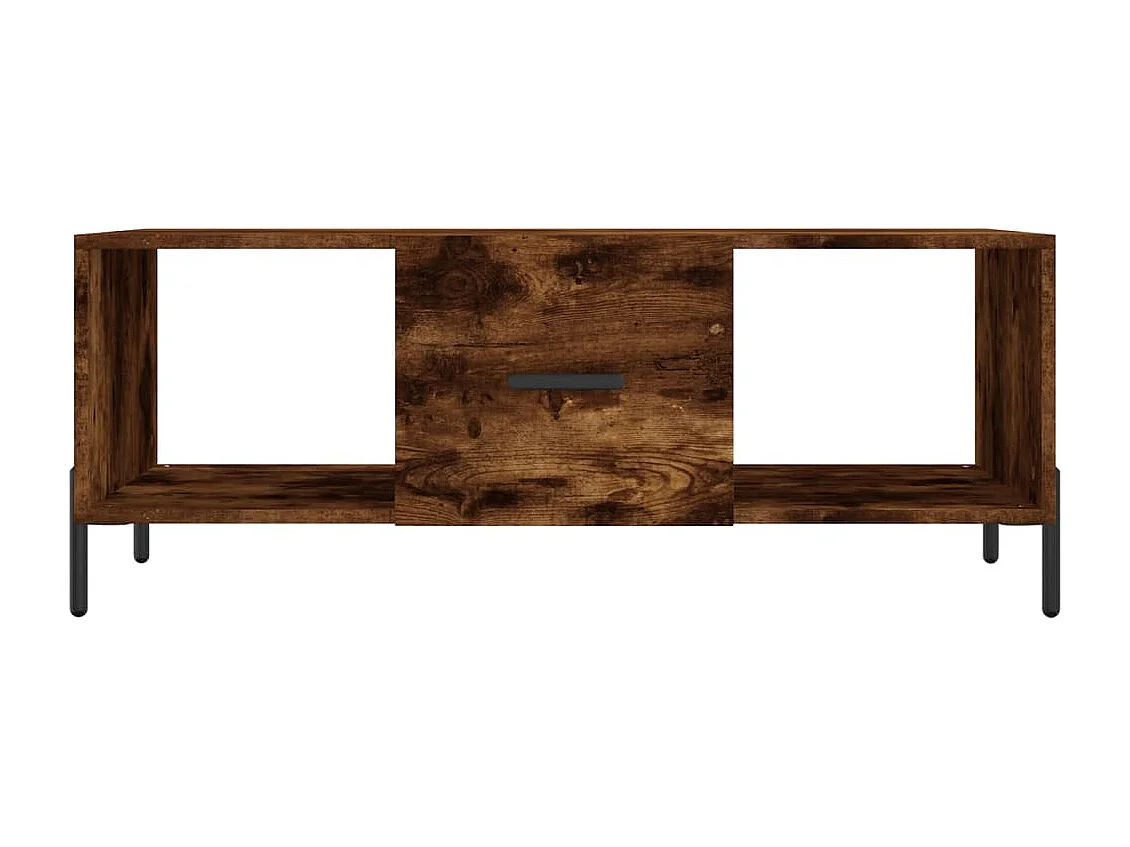 Tavolino da Salotto Rovere Fumo 102x50x40 cm Legno Multistrato