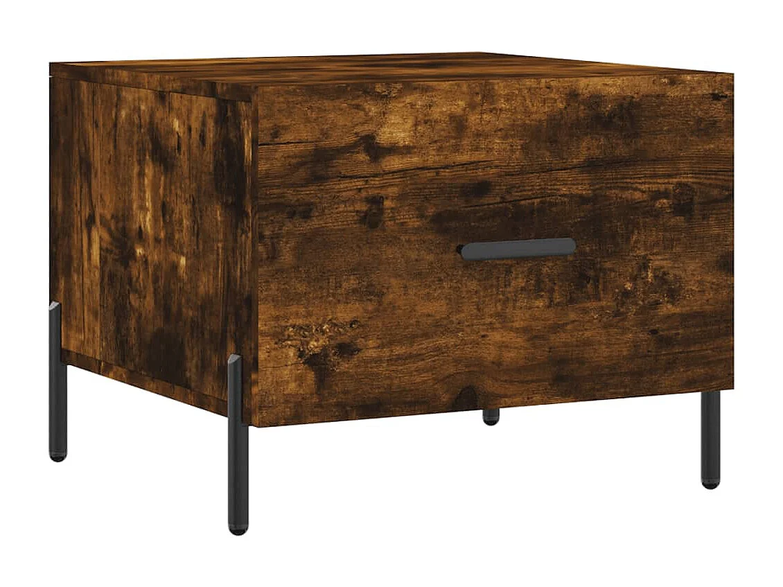 Table basse Chêne fumé 50x50x40 cm Bois d'ingénierie