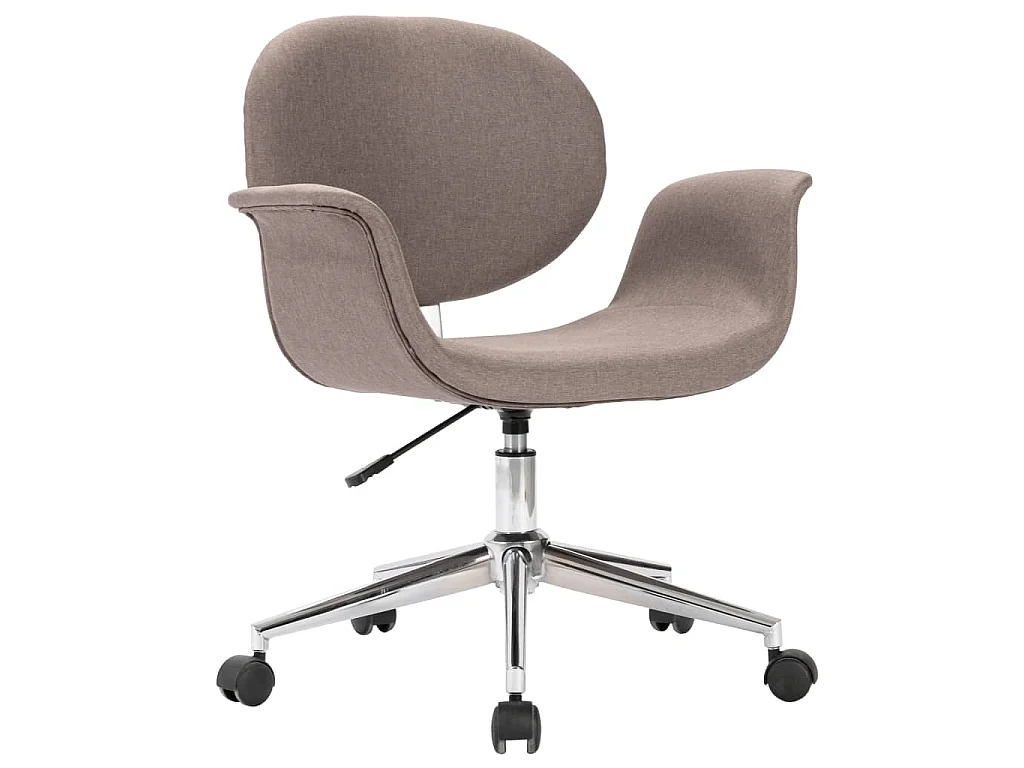 Kantoorstoel draaibaar stof taupe