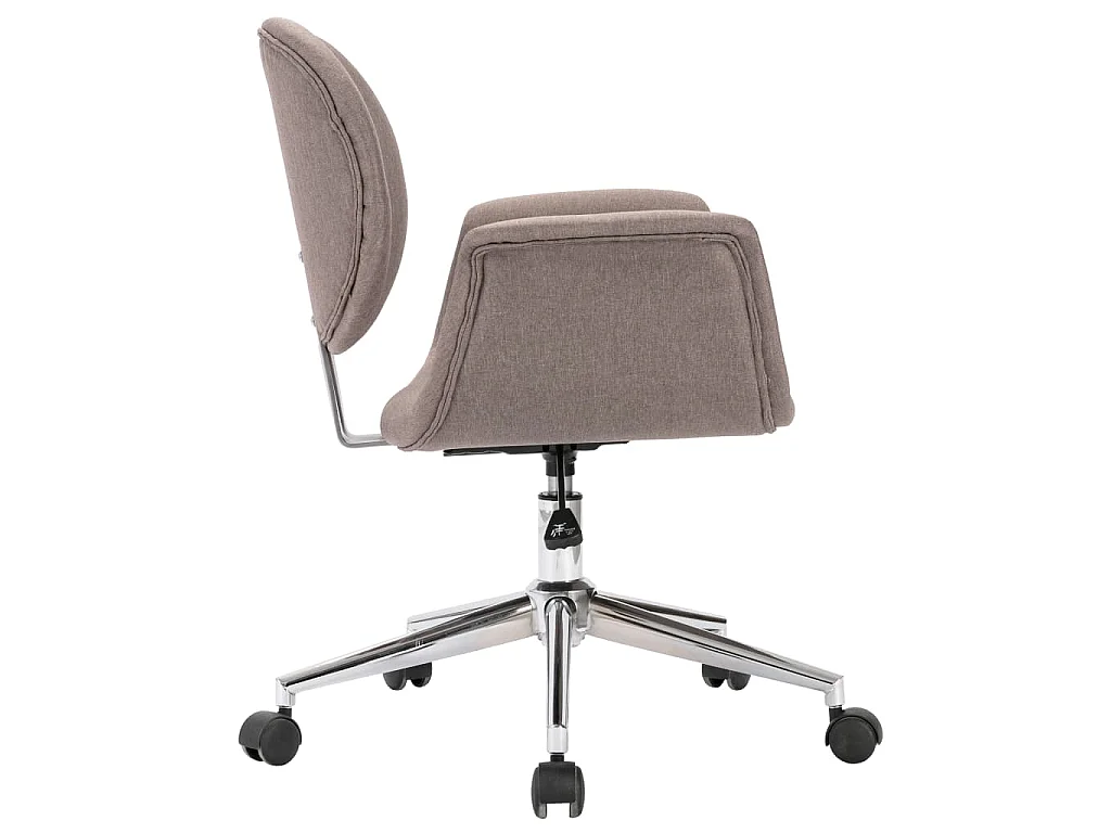 Kantoorstoel draaibaar stof taupe