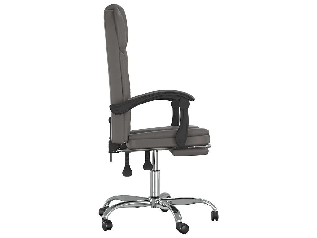 Kantoorstoel verstelbaar kunstleer grijs