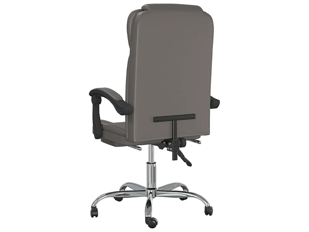 Kantoorstoel verstelbaar kunstleer grijs