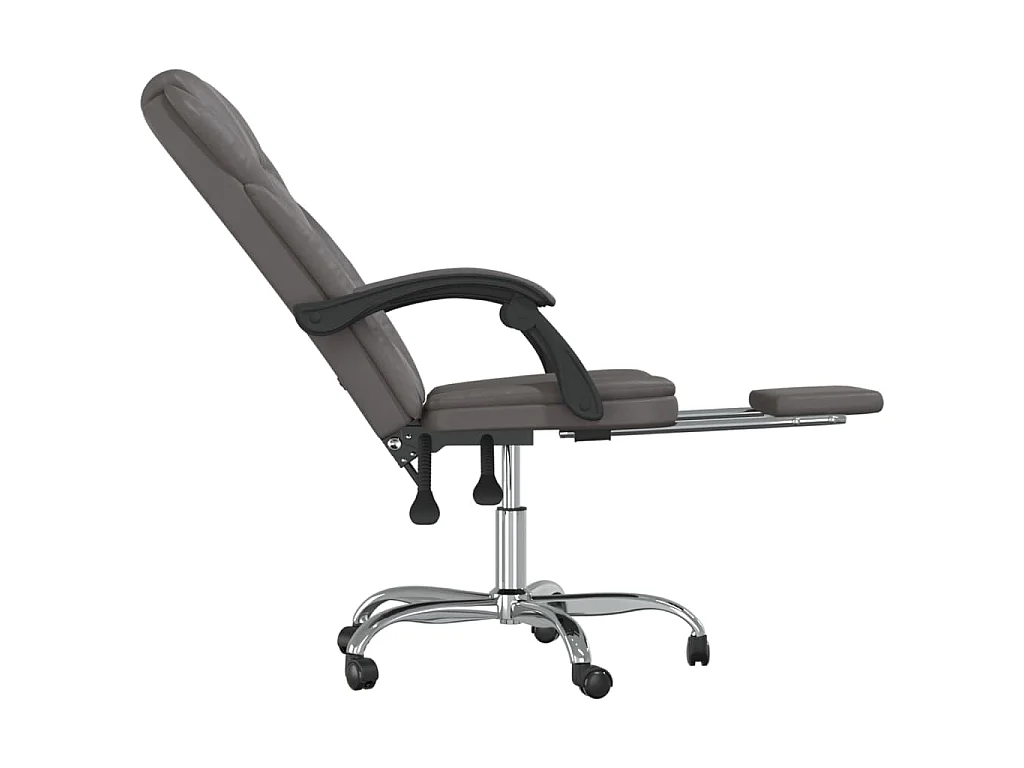 Kantoorstoel verstelbaar kunstleer grijs