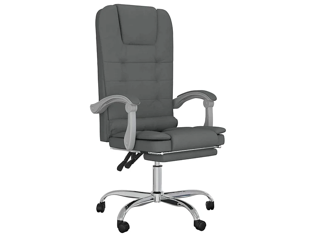 Fauteuil de massage inclinable de bureau Gris foncé Tissu