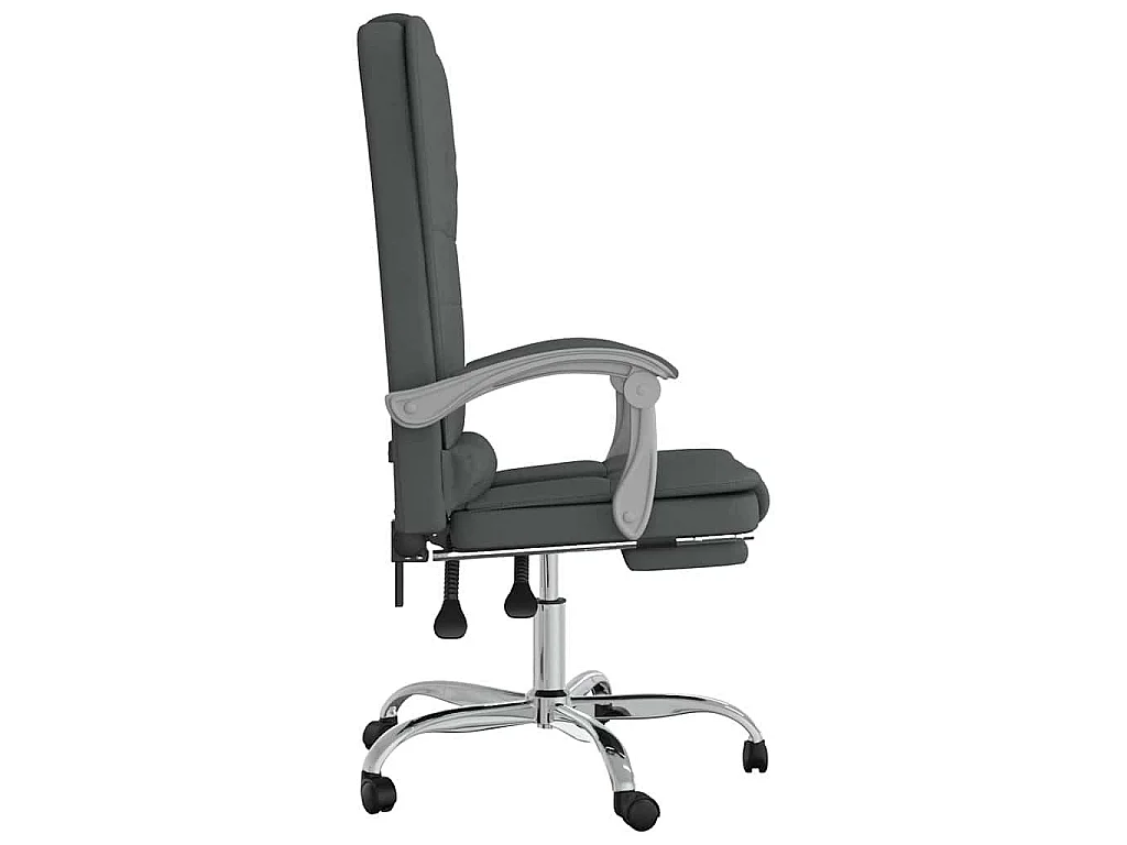 Fauteuil de massage inclinable de bureau Gris foncé Tissu