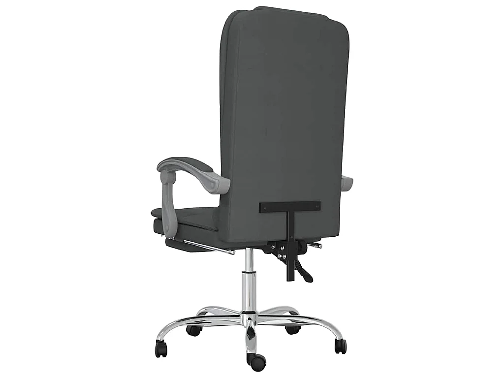 Fauteuil de massage inclinable de bureau Gris foncé Tissu