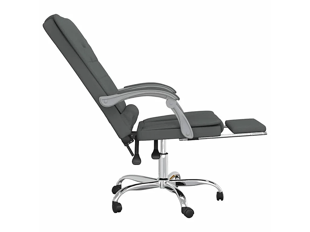 Fauteuil de massage inclinable de bureau Gris foncé Tissu