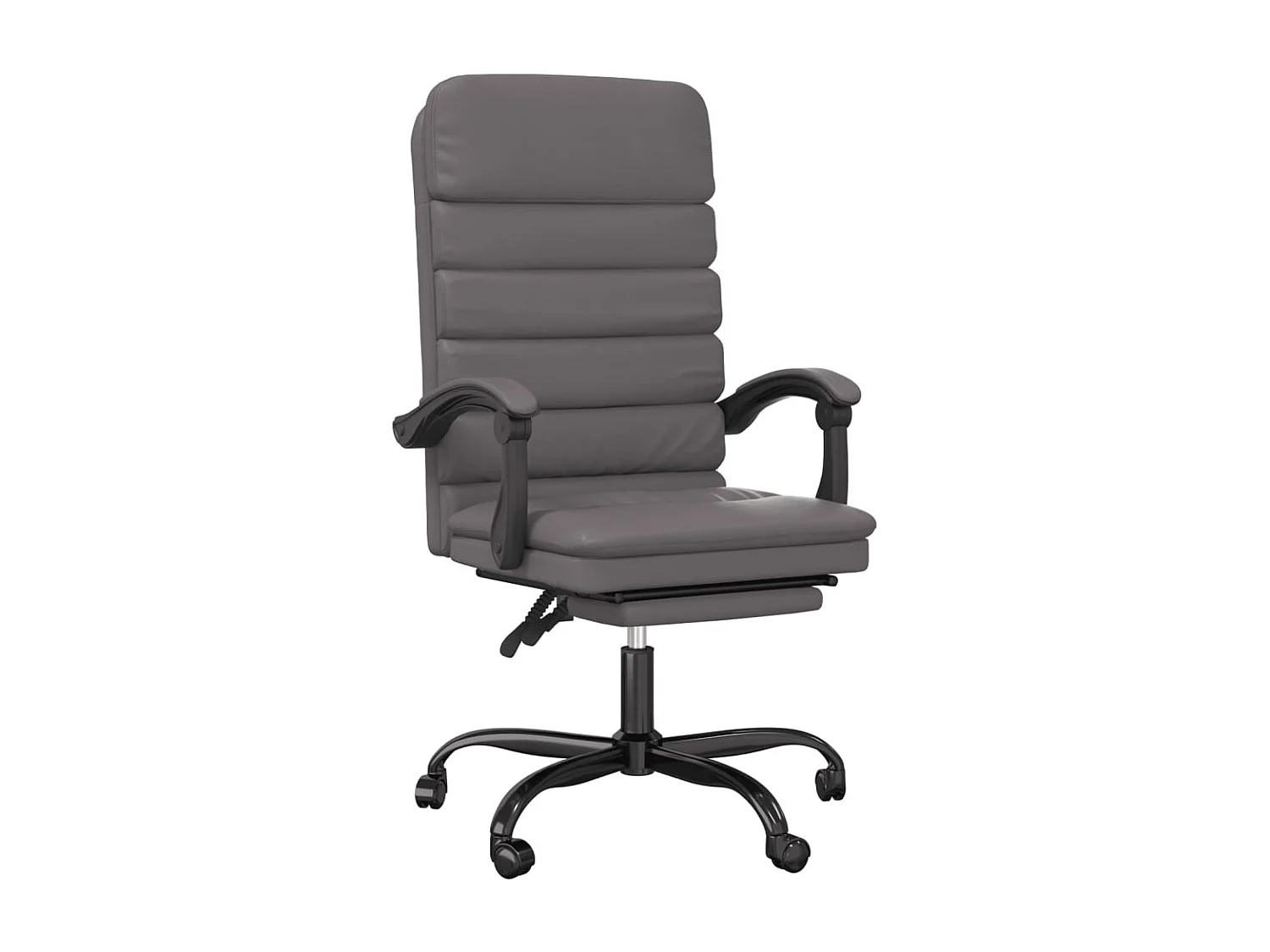 Fauteuil de massage inclinable de bureau Gris Similicuir