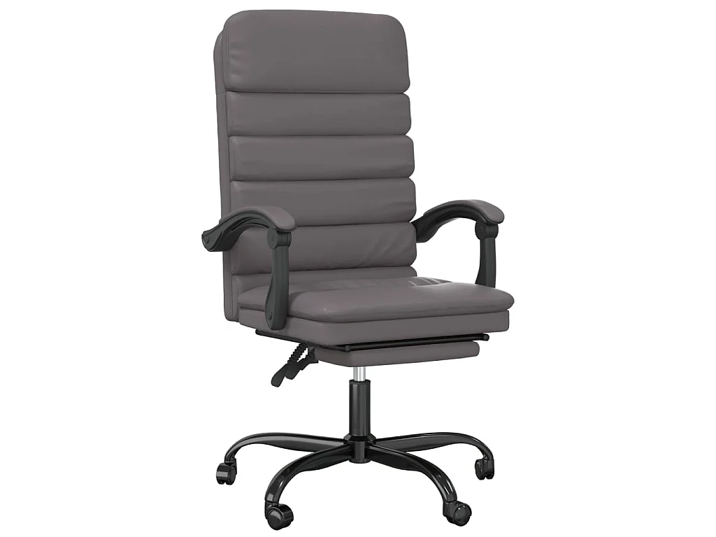 Kantoorstoel massage verstelbaar kunstleer grijs