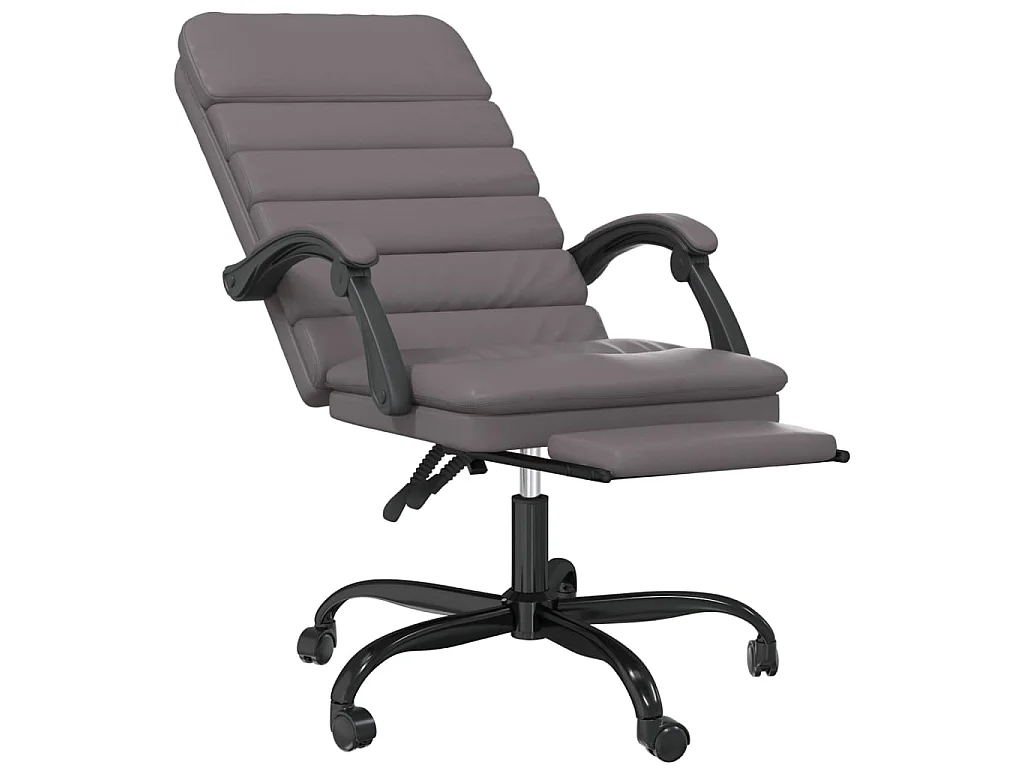 Kantoorstoel massage verstelbaar kunstleer grijs