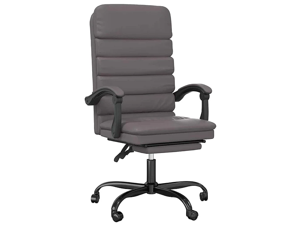 Fauteuil de massage inclinable de bureau Gris Similicuir