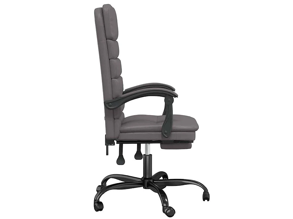 Fauteuil de massage inclinable de bureau Gris Similicuir