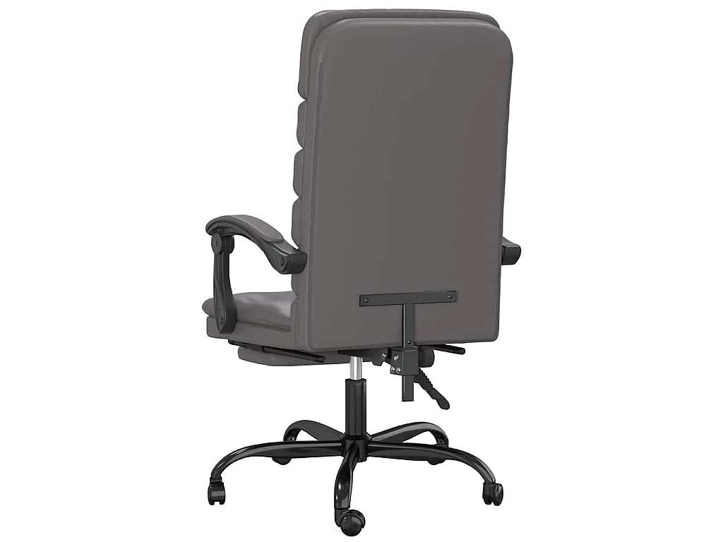 Fauteuil de massage inclinable de bureau Gris Similicuir