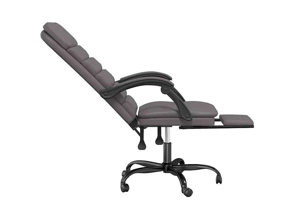 Fauteuil de massage inclinable de bureau Gris Similicuir