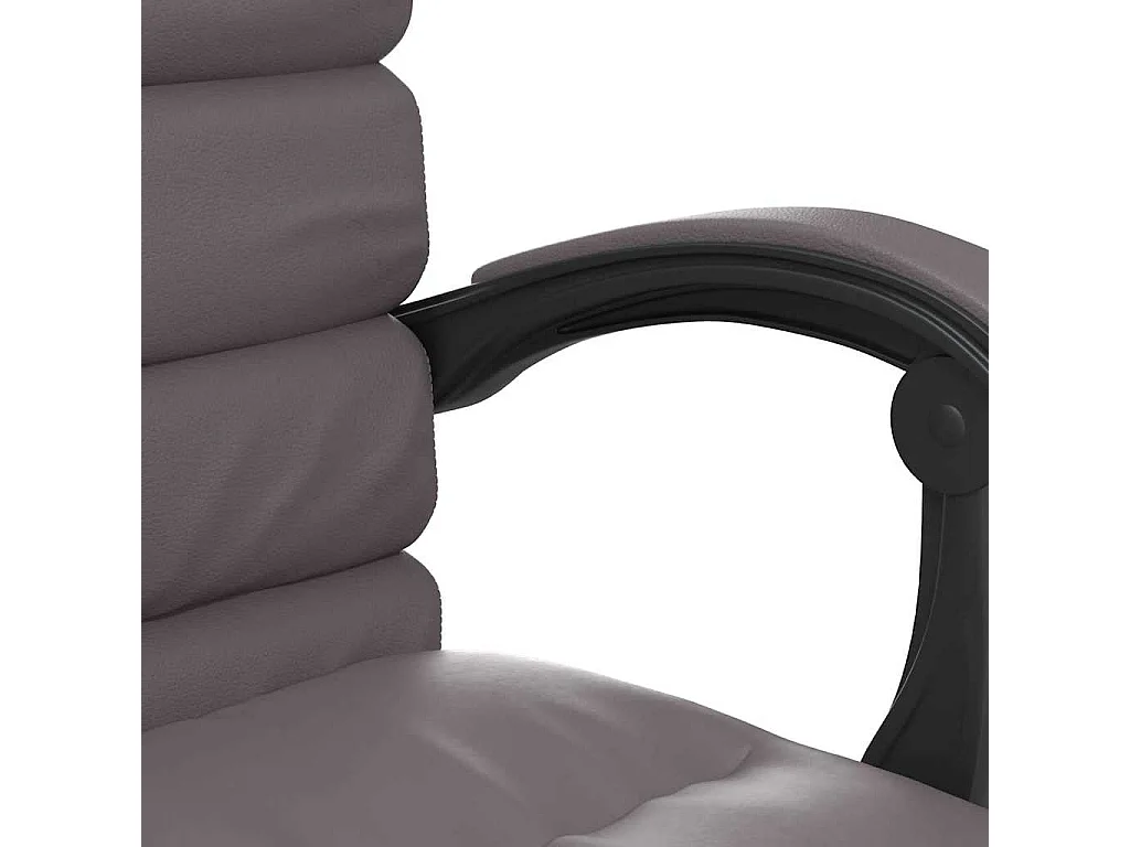 Fauteuil de massage inclinable de bureau Gris Similicuir