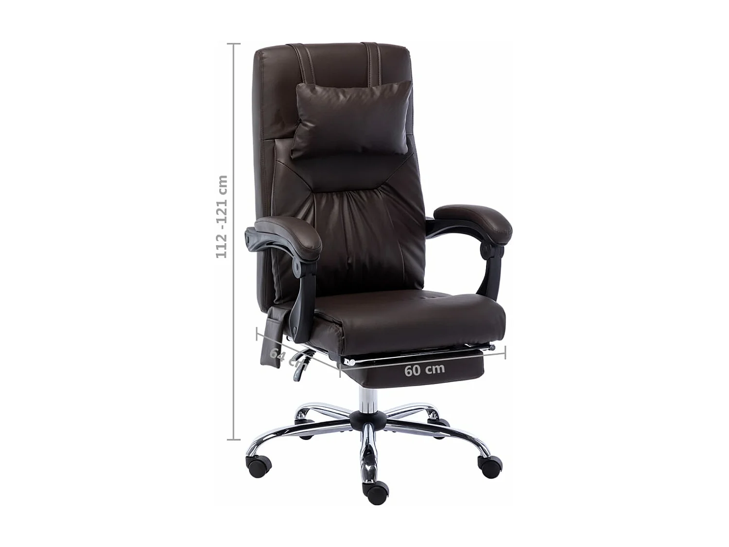 Chaise de bureau de massage Marron Similicuir