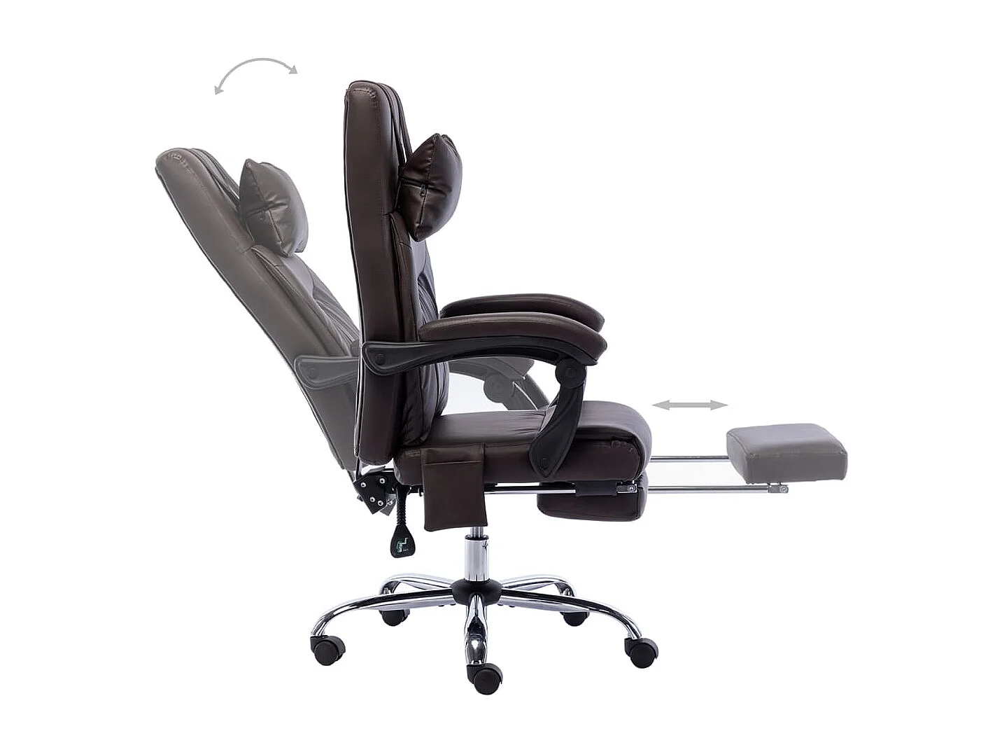 Chaise de bureau de massage Marron Similicuir