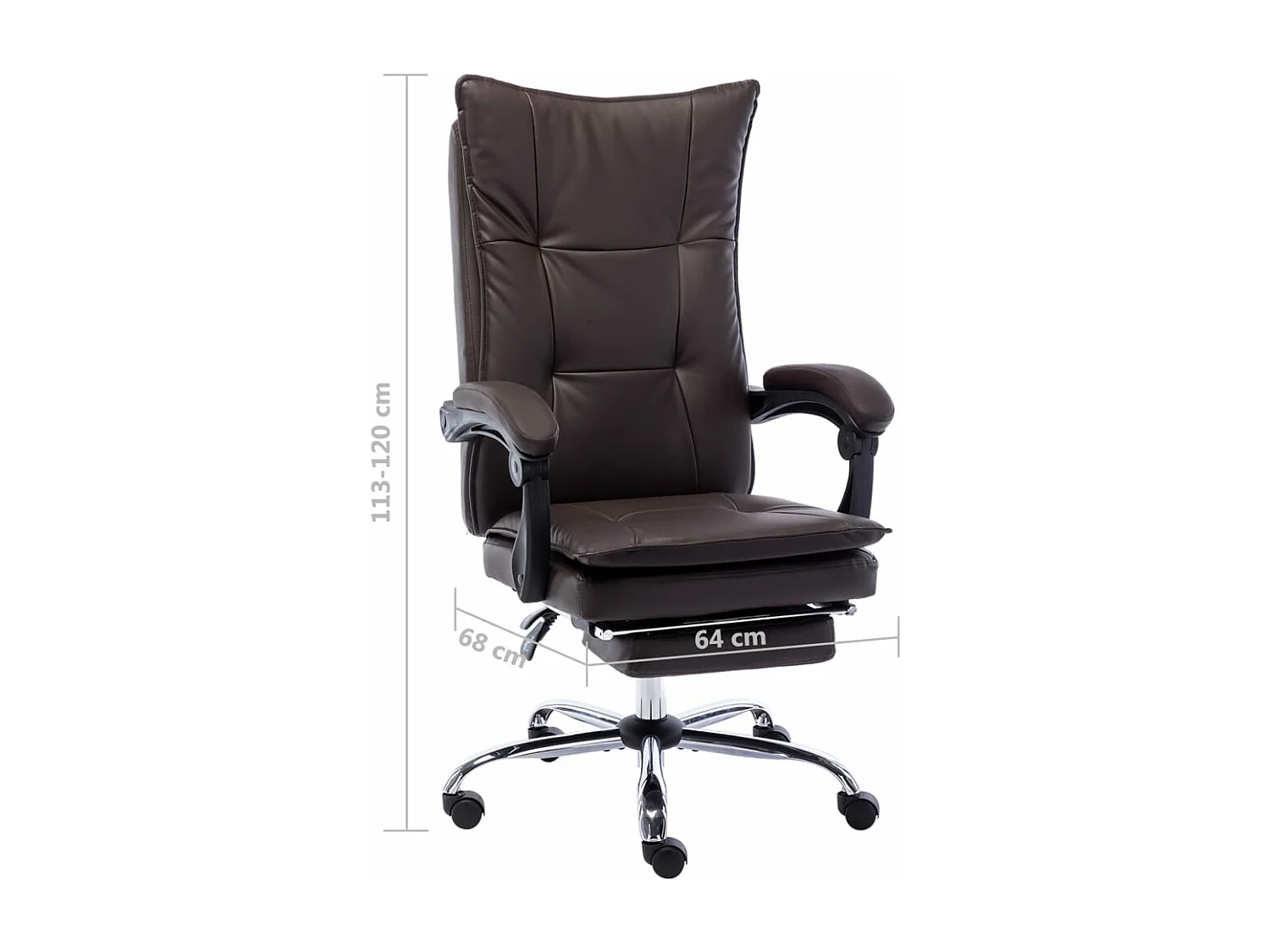 Chaise de bureau Marron Similicuir