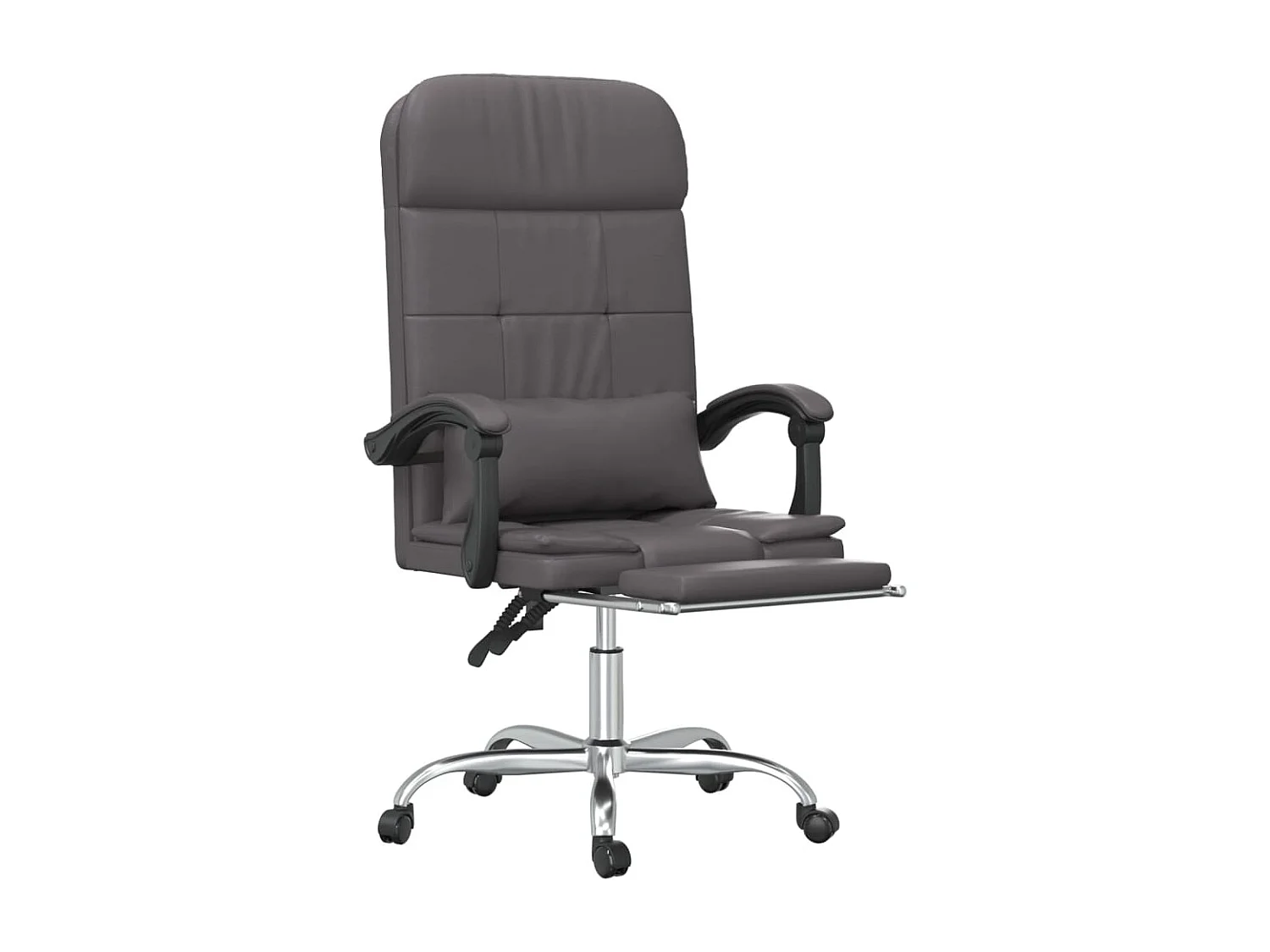 Fauteuil de massage inclinable de bureau Gris Similicuir