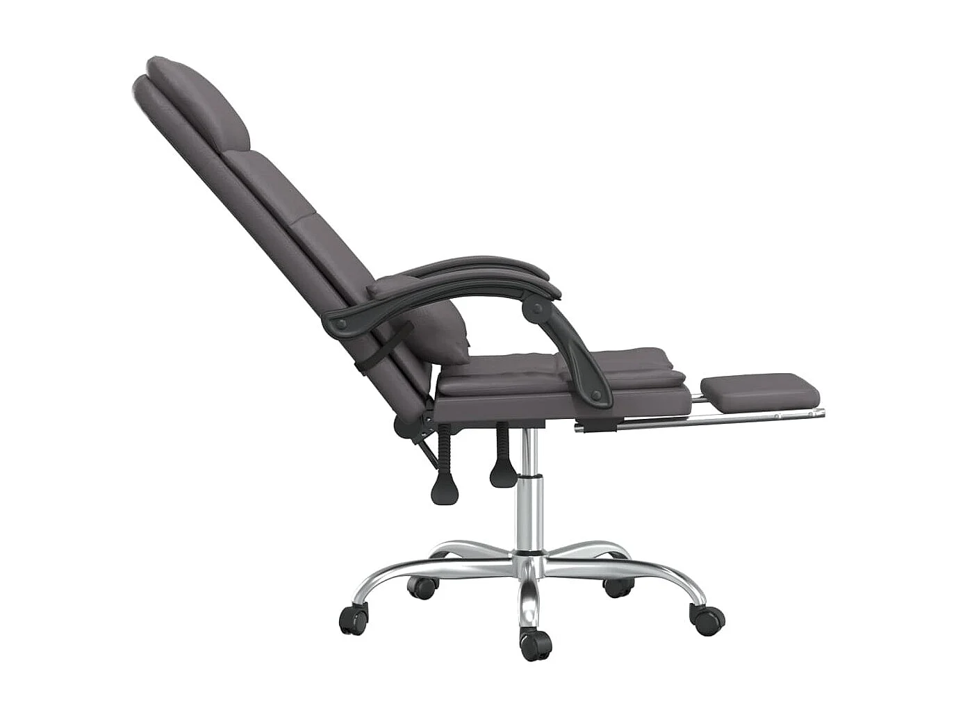 Fauteuil de massage inclinable de bureau Gris Similicuir