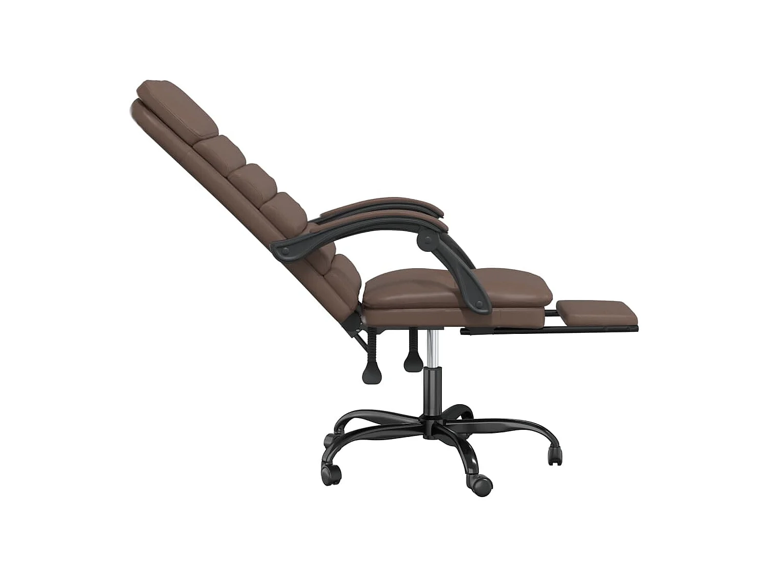 Fauteuil de massage inclinable de bureau Marron Similicuir