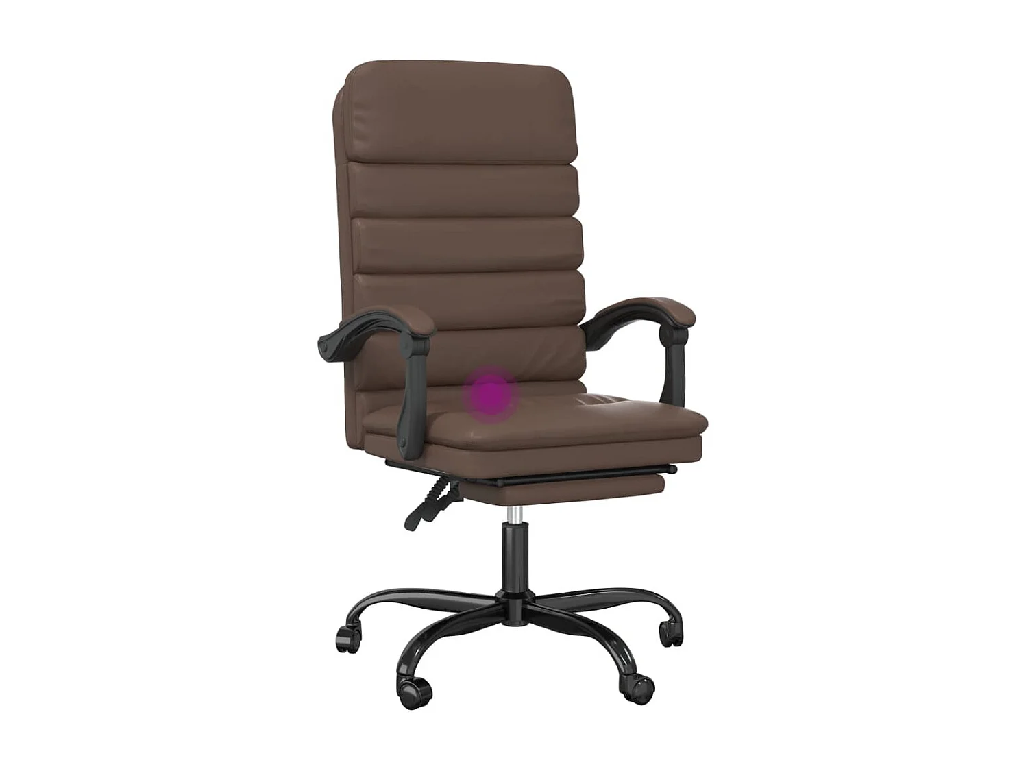 Fauteuil de massage inclinable de bureau Marron Similicuir