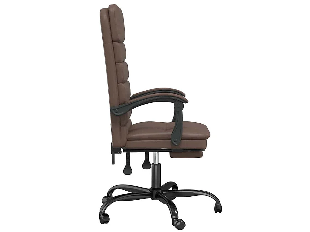 Fauteuil de massage inclinable de bureau Marron Similicuir