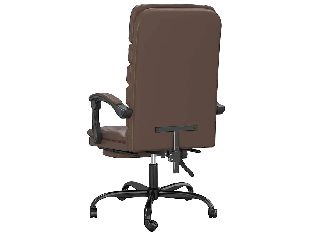 Fauteuil de massage inclinable de bureau Marron Similicuir