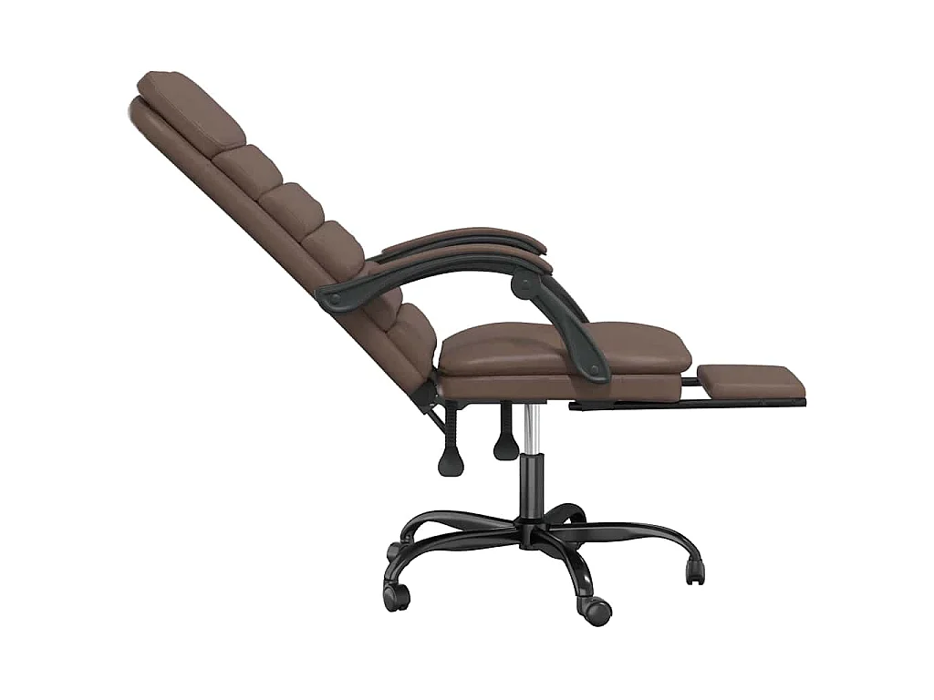 Fauteuil de massage inclinable de bureau Marron Similicuir