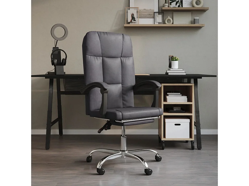 Fauteuil inclinable de bureau Gris Similicuir