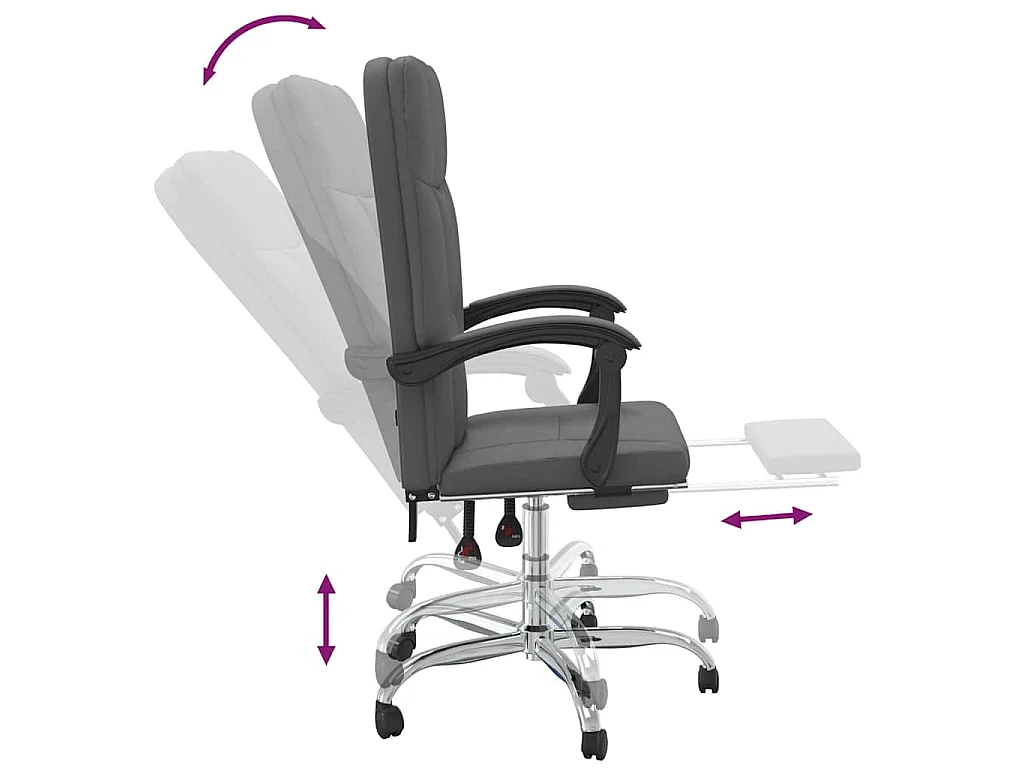 Fauteuil inclinable de bureau Gris Similicuir
