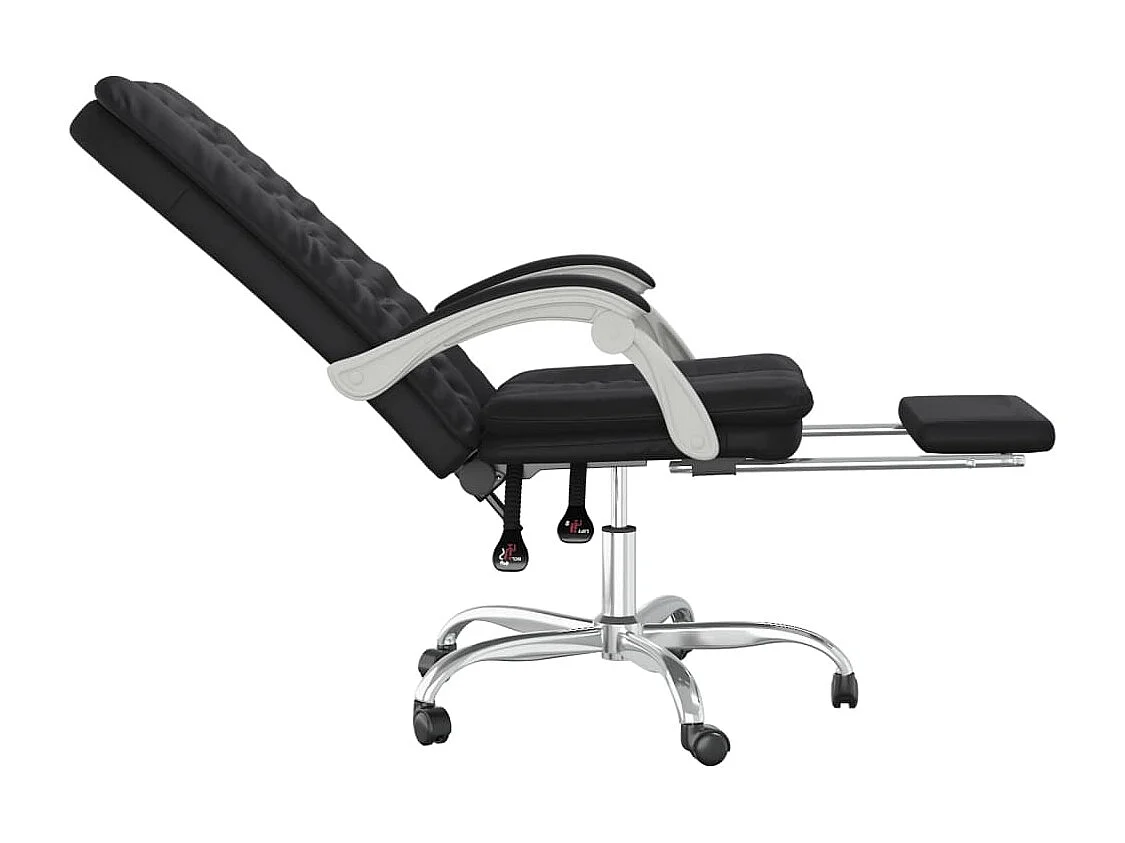 Fauteuil inclinable de bureau Noir Similicuir