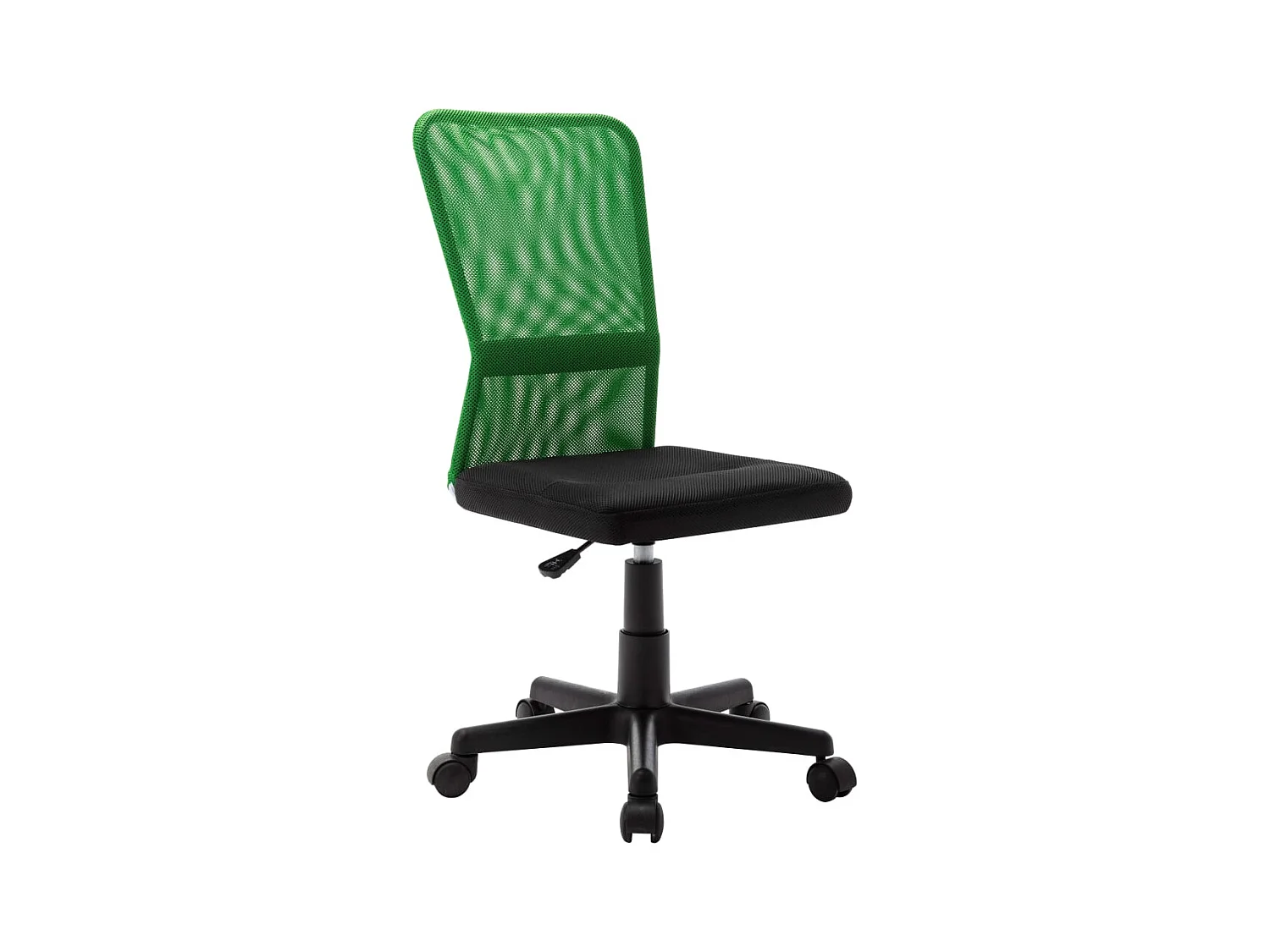 Chaise de bureau Noir et vert 44x52x100 cm Tissu en maille