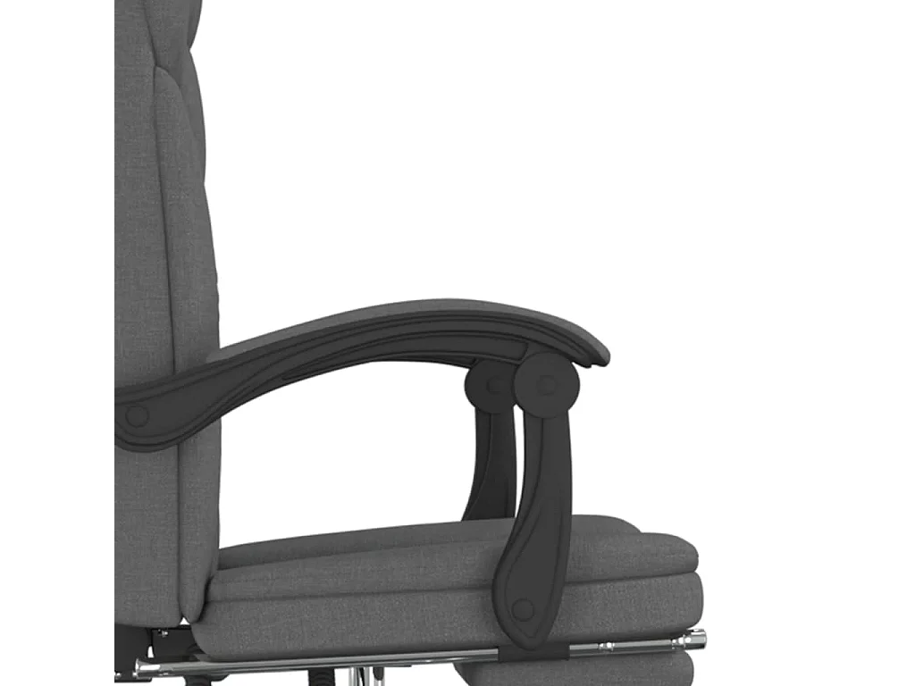Fauteuil inclinable de bureau Gris foncé Tissu