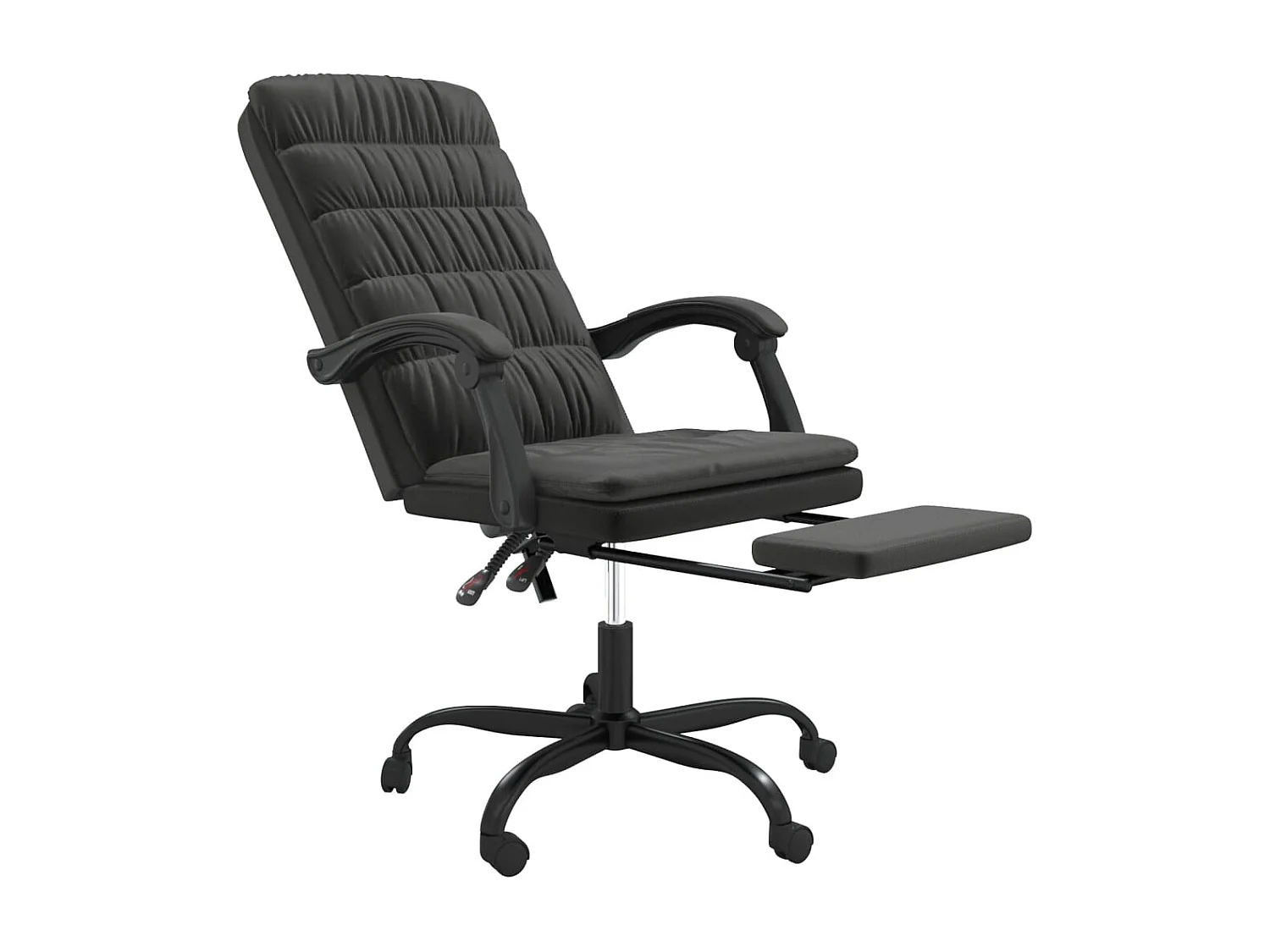 Bürostuhl mit Liegefunktion Schwarz Samt