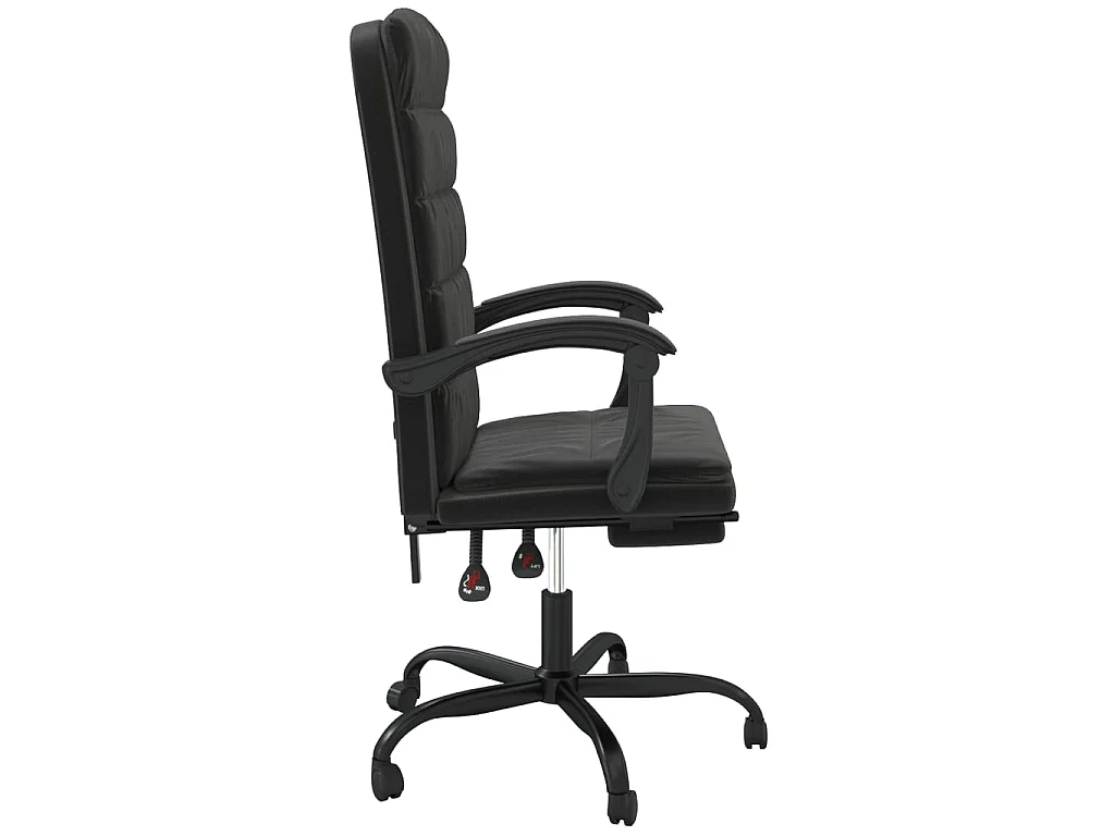 Silla de oficina reclinable terciopelo negro