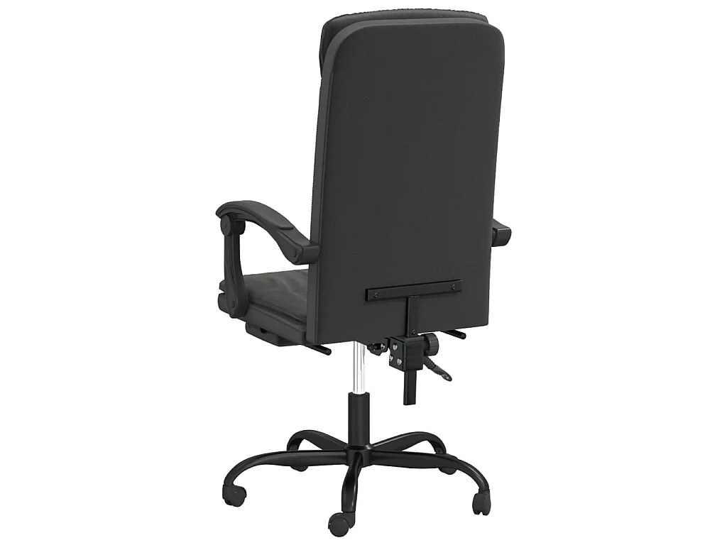 Silla de oficina reclinable terciopelo negro