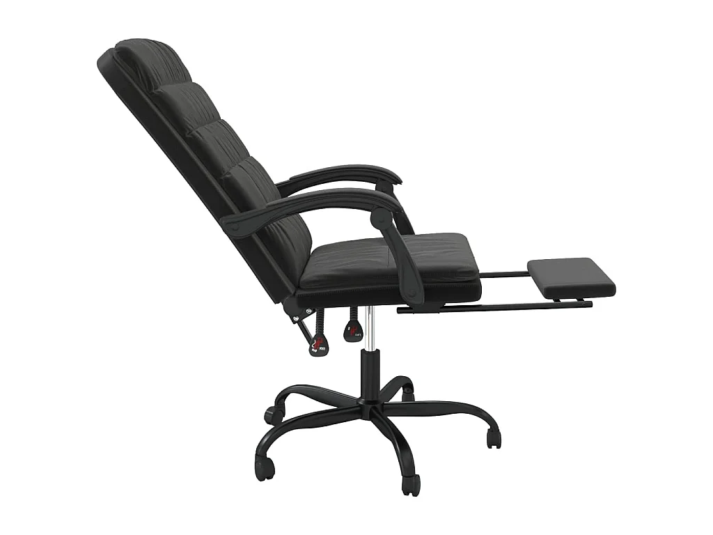 Silla de oficina reclinable terciopelo negro
