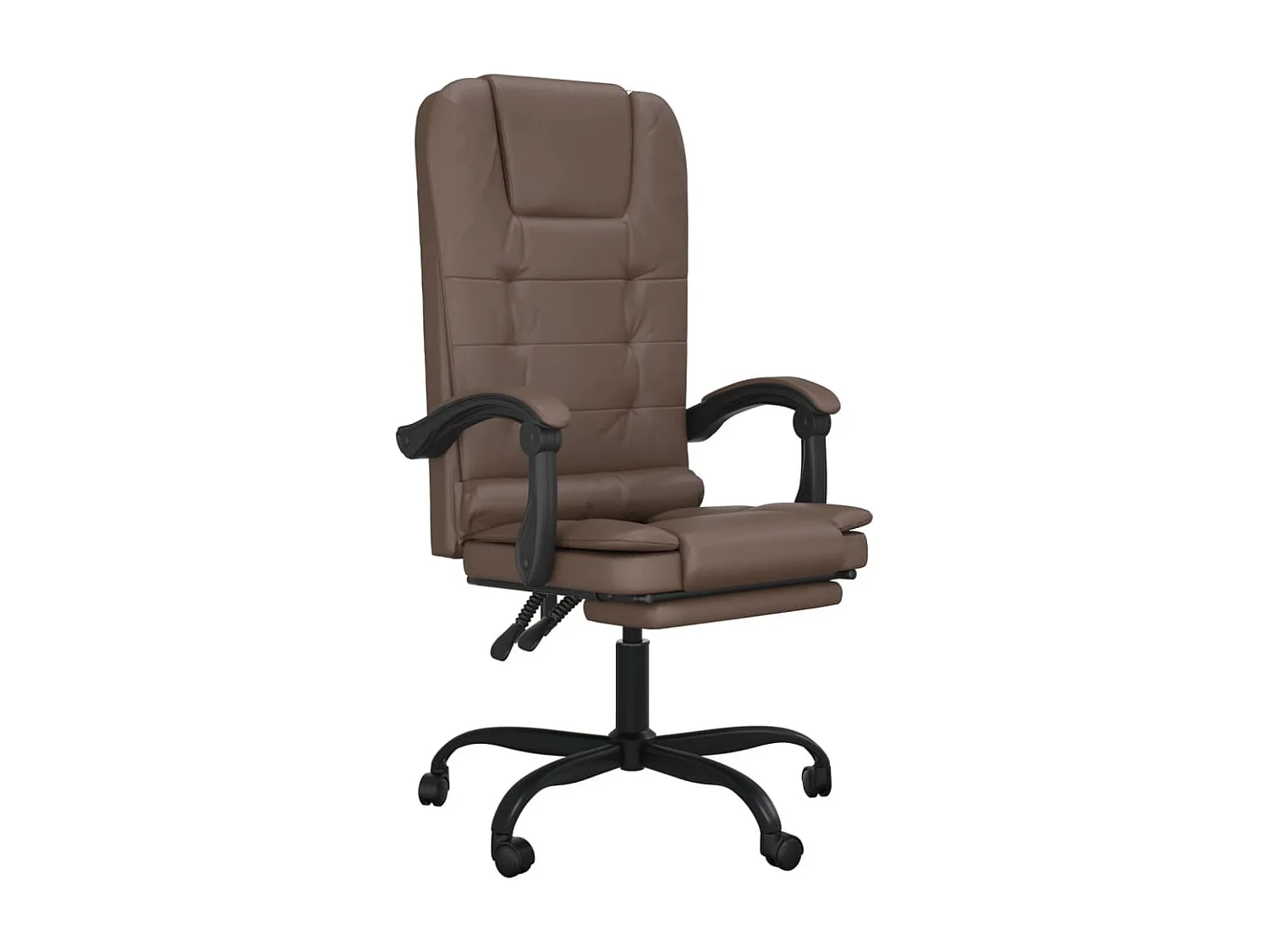 Fauteuil de massage inclinable de bureau Marron Similicuir