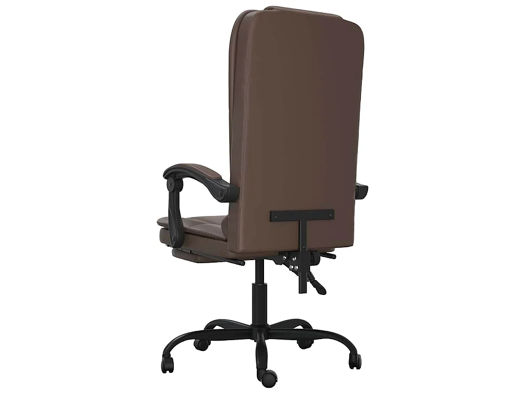 Fauteuil de massage inclinable de bureau Marron Similicuir